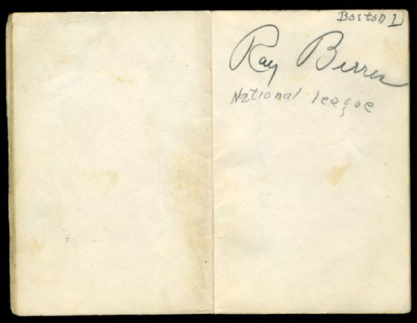 VINTAGE NOTEBOOK SIGNED BY 17 1930'S/1940'S BOSTON/PITTSBURGH BASEBALL