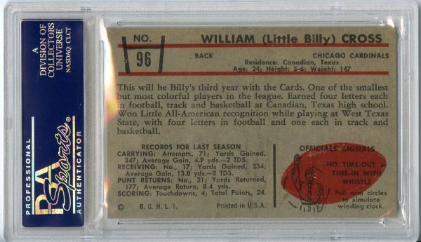 1953 BOWMAN #96 WILLIAMS CROSS PSA 5