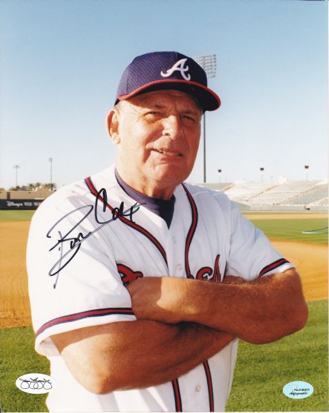 BOBBY COX SIGNED 8X10 PHOTO ATLANTA BRAVES JSA