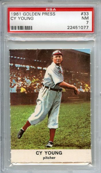 1961 GOLDEN PRESS #33 CY YOUNG PSA 7