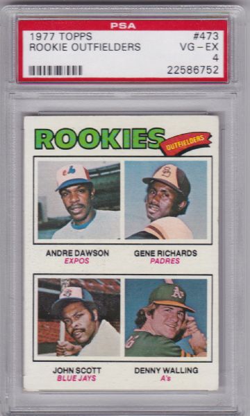 1977 TOPPS #473 ANDRE DAWSON ROOKIE PSA 4