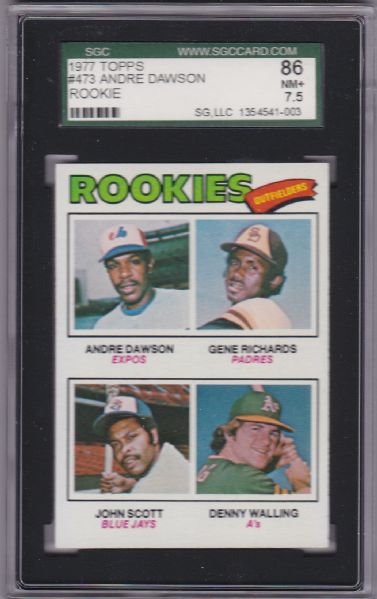 1977 TOPPS #473 ANDRE DAWSON ROOKIE SGC 7.5