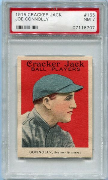 1915 CRACKER JACK #155 JOE CONNOLLY NM PSA 7