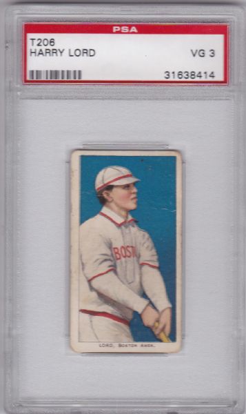 1909-11 T206 SWEET CAPORAL HARRY LORD PSA 3