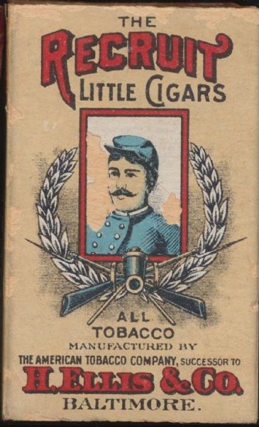 1909-11 RECRUIT LITTLE CIGARS THE AMERICAN TOBACCO CO. TOBACCO PACK