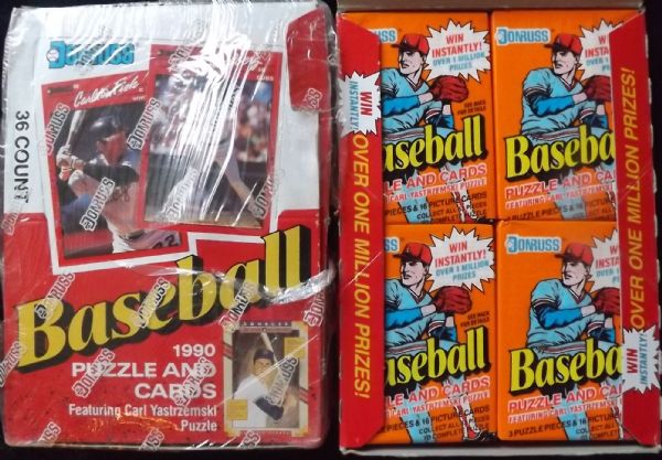 LOT OF 2 - 1990 DONRUSS BASEBALL BOXES OF UNOPENED PACKS