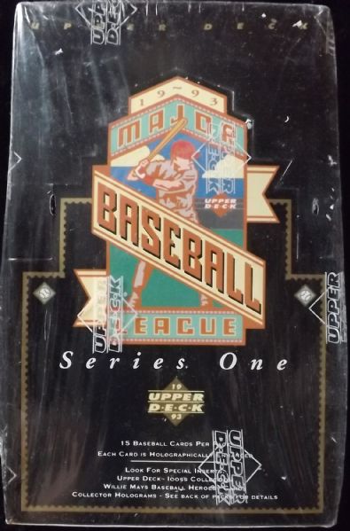 1993 UPPER DECK SERIES 1 BASEBALL FACTORY SEALED BOX UNOPENED PACKS