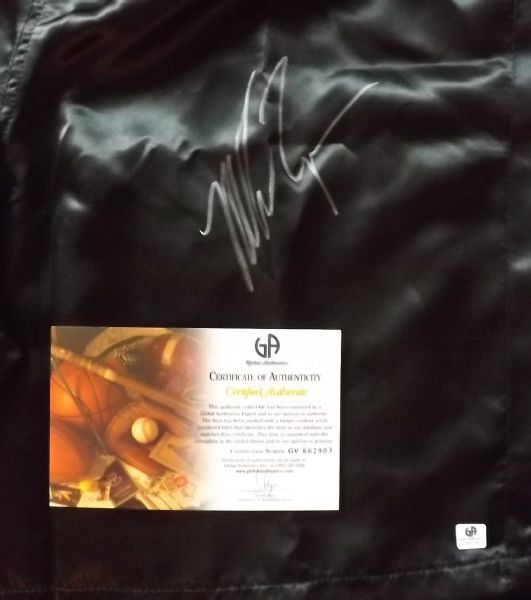 MIKE TYSON SIGNED TITLE BOXING TRUNKS