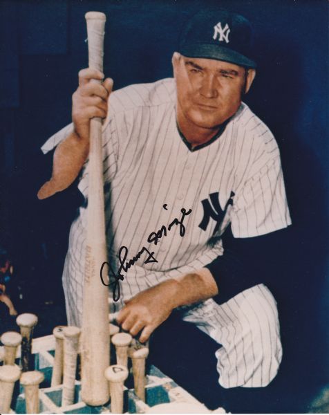 JOHNNY MIZE SIGNED 8X10 PHOTO NEW YORK YANKEES