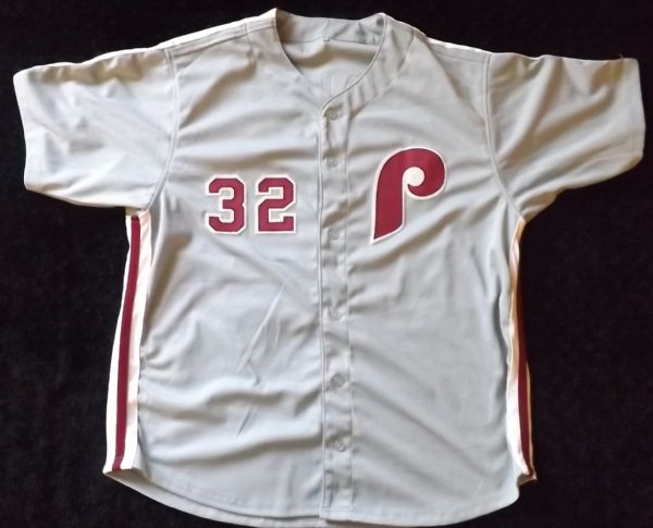 STEVE CARLTON SIGNED & INSCRIBED PHILLIES JERSEY JSA