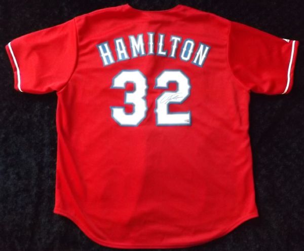 JOSH HAMILTON SIGNED TEXAS RANGERS JERSEY MLB HOLO