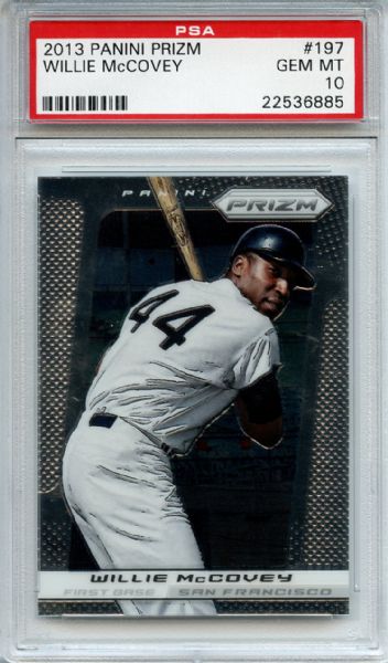 2013 PANINI PRIZM #197 WILLIE McCOVEY PSA 10 POP 1/1