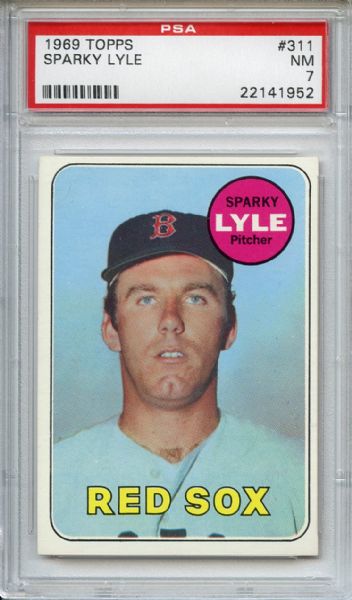 1969 TOPPS #311 SPARKY LYLE ROOKIE PSA 7