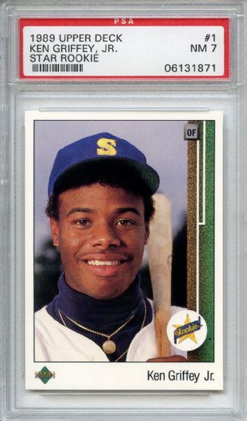 1989 UPPER DECK #1 KEN GRIFFEY JR. ROOKIE PSA 7