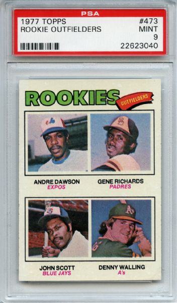 1977 TOPPS #473 ANDRE DAWSON ROOKIE PSA 9