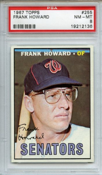 1967 TOPPS #255 FRANK HOWARD PSA 8