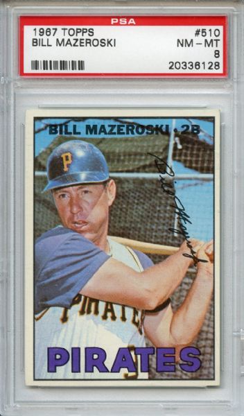 1967 TOPPS #510 BILL MAZEROSKI PSA 8