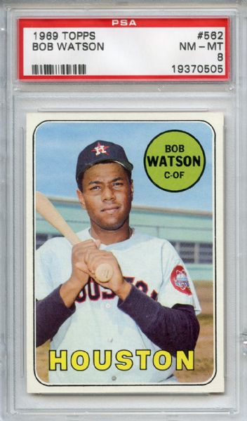 1969 TOPPS #562 BOB WATSON PSA 8