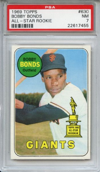 1969 TOPPS #630 BOBBY BONDS ALL-STAR ROOKIE PSA 7