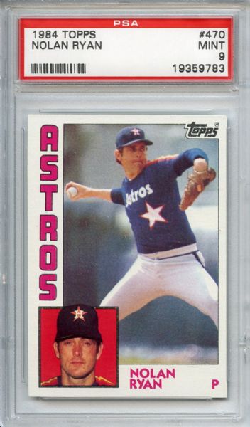 1984 TOPPS #470 NOLAN RYAN PSA 9