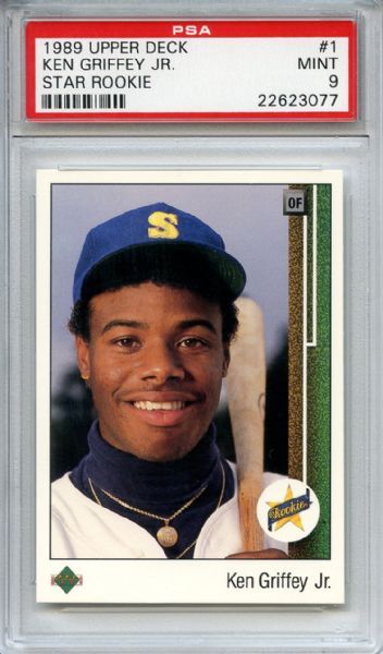 1989 UPPER DECK #1 KEN GRIFFEY JR. ROOKIE PSA 9