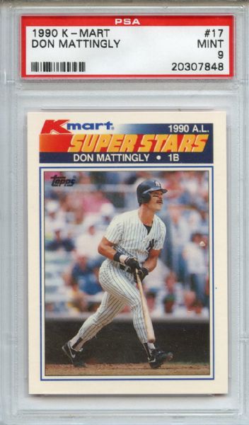 1990 K-MART #17 DON MATTINGLY PSA 9