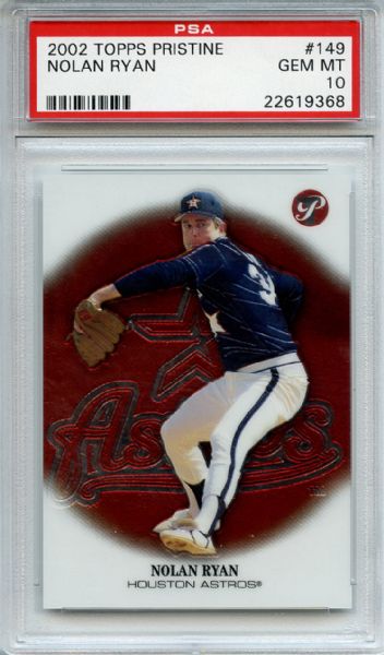 2002 TOPPS PRISTINE #149 NOLAN RYAN PSA 10