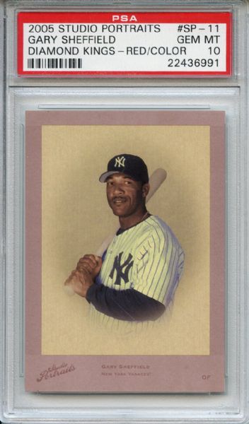 2005 STUDIO PORTRAITS DK RED #SP-11 GARY SHEFFIELD PSA 10 9/55 POP 1