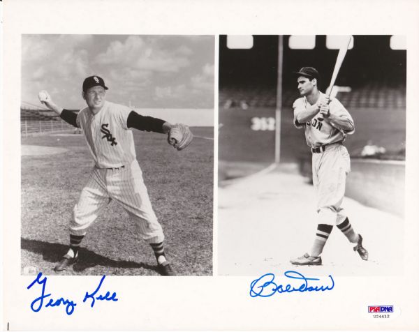 GEORGE KELL & BOBBY DOERR SIGNED 8X10 PHOTO PSA/DNA