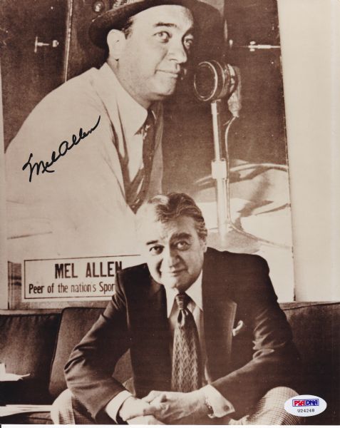 MEL ALLEN SIGNED 8X10 PHOTO PSA/DNA