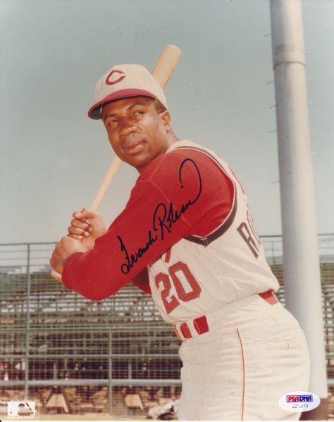 FRANK ROBINSON SIGNED 8X10 PHOTO PSA/DNA