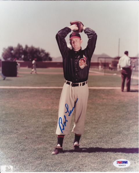 BOB LEMON SIGNED 8X10 PHOTO PSA/DNA