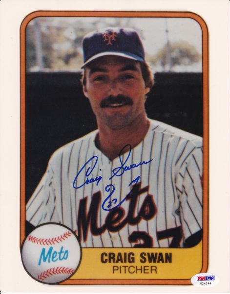 CRAIG SWAN SIGNED 8X10 PHOTO PSA/DNA