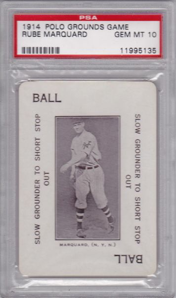 1914 POLO GROUNDS RUBE MARQUARD GEM MINT PSA 10 POP 1 OF 2