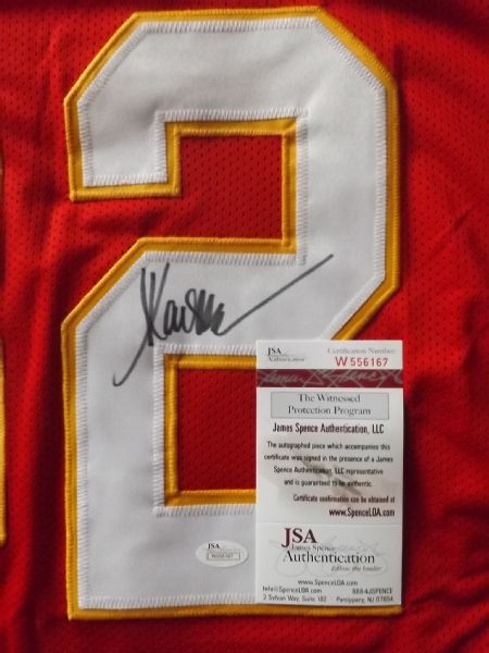 MARCUS ALLEN SIGNED CHIEFS STAT JERSEY JSA