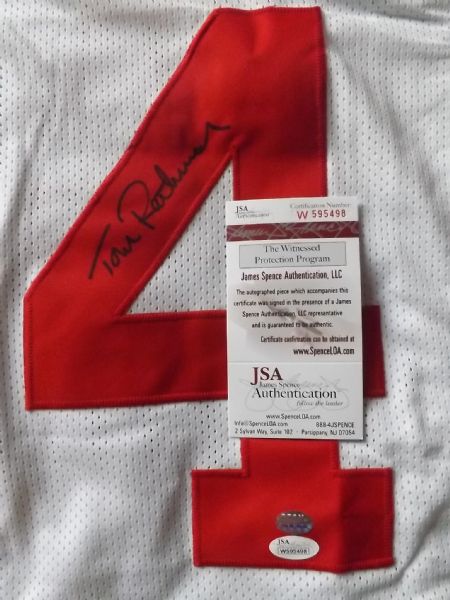 TOM RATHMAN SAN FRANCISCO 49ERS SIGNED JERSEY JSA