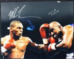 MIKE TYSON & EVANDER HOLYFIELD SIGNED 16X20 PHOTO PSA/DNA