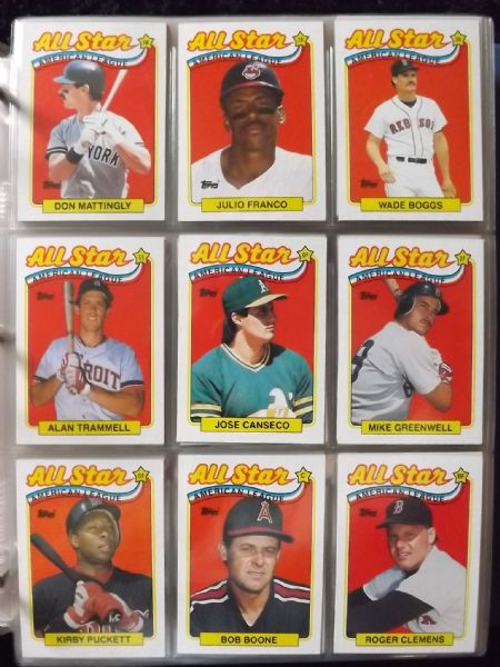 1989 TOPPS COMPLETE SET W/BINDER