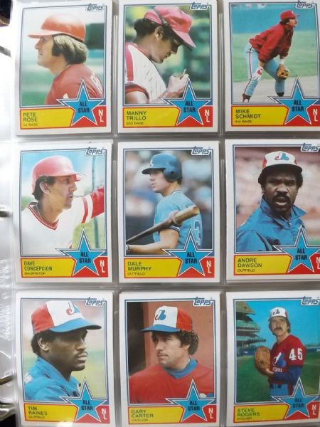 1983 TOPPS NEAR COMPLETE SET W/BINDER