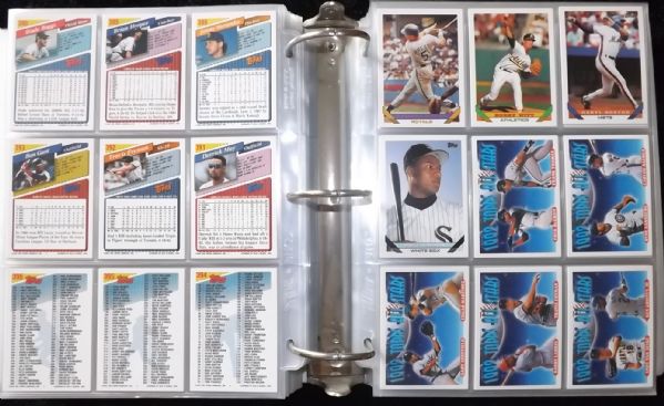 1993 TOPPS NEAR COMPLETE SET W/BINDER