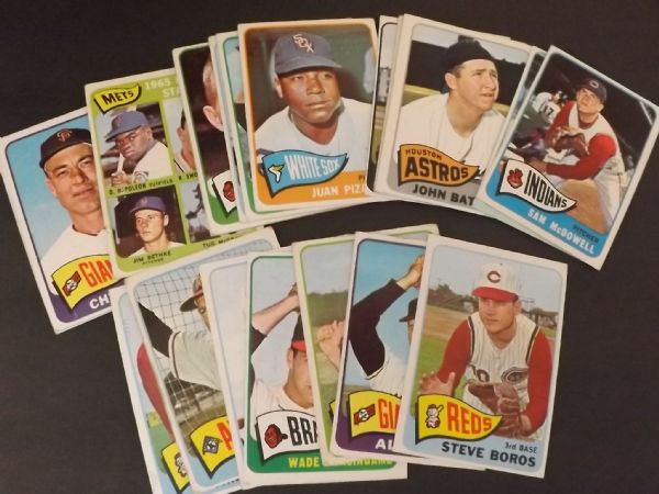 1965 TOPPS SET BUILDER 21 CARD LOT