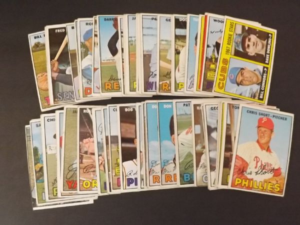 1967 TOPPS SET BUILDER 64 CARD LOT W/ HOF & STARS