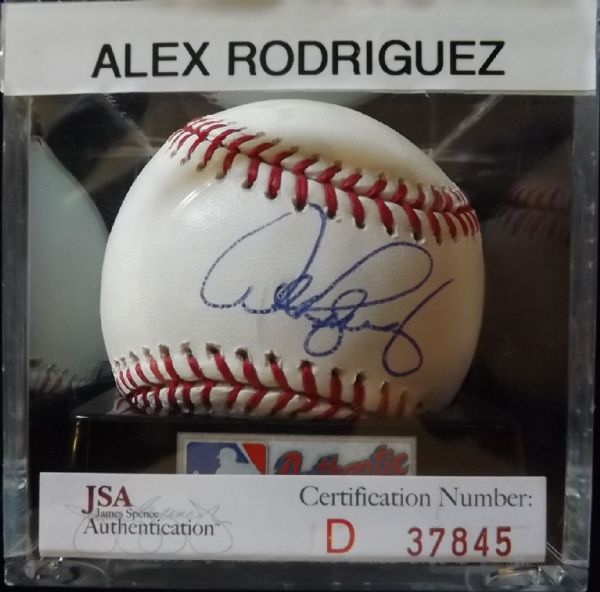 ALEX RODRIGUEZ SIGNED OML BASEBALL JSA