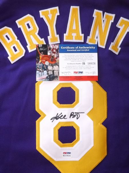 KOBE BRYANT SIGNED LAKERS JERSEY PSA/DNA