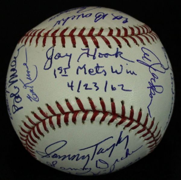 1962 NEW YORK METS TEAM SIGNED OML BASEBALL MLB HOLO