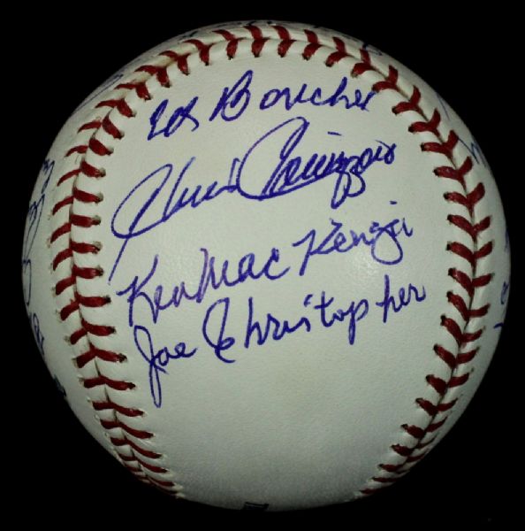 1962 NEW YORK METS TEAM SIGNED OML BASEBALL MLB HOLO