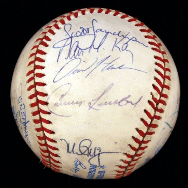 1990 OAKLAND A'S (AL CHAMPS) TEAM SIGNED OAL BASEBALL