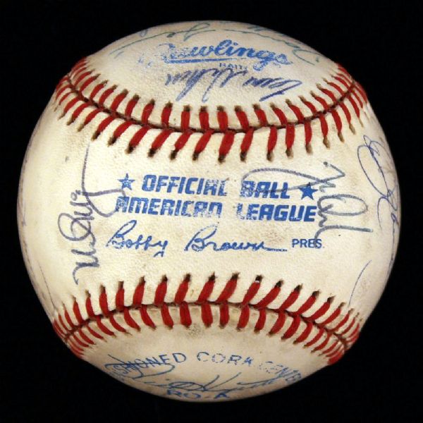 1990 OAKLAND A'S (AL CHAMPS) TEAM SIGNED OAL BASEBALL