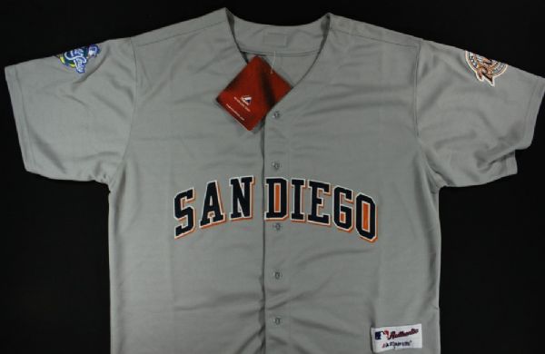 TREVOR HOFFMAN SIGNED MAJESTIC PADRES WORLD SERIES JERSEY