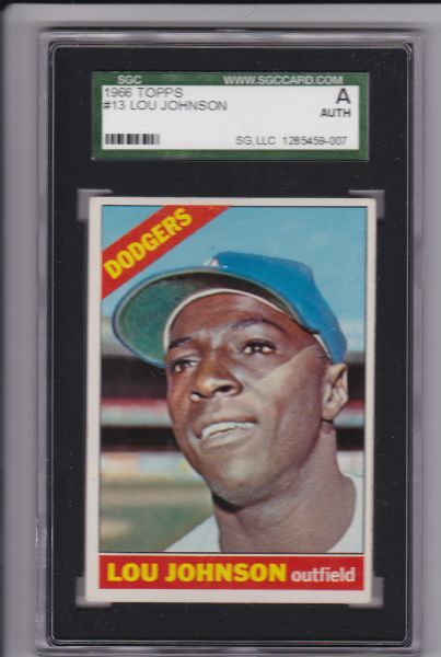 1966 TOPPS #13 LOU JOHNSON SGC A